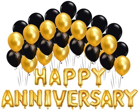 Buy Happy Anniversary Foil Balloon Set Of 13 Lettersgoldenhd