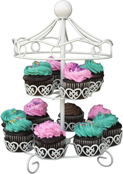 12pc Carousel Metal Cupcake Stand8 Box Per Cs Container Central