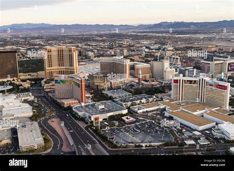Las Vegas Nevada December 14 Aerial View Of The Famous