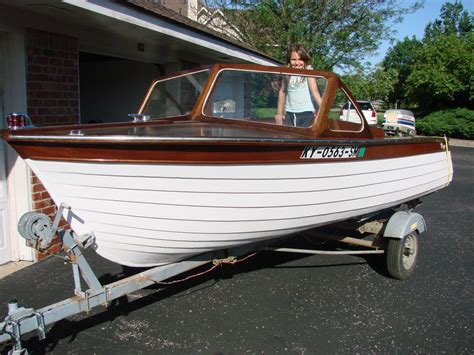 Red and white 14feet canoe boat, size/dimension: Thompson Lapstrake Sea Coaster 1959 for sale for $2,495 ...