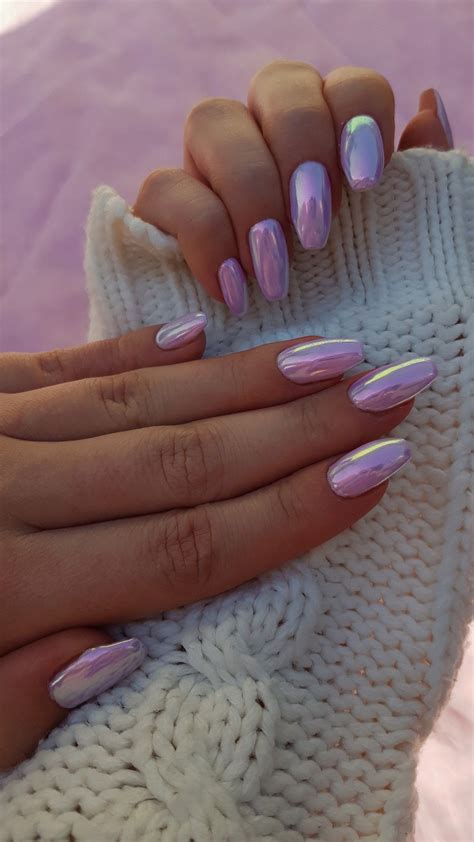 Purple Gel And Unicorn Powder♡ Unicorn Powder Nails Beauty