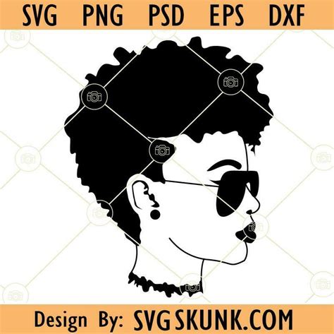 Black Woman Afro Hair With Sunglasses Svg Black Woman Face Svg Afro