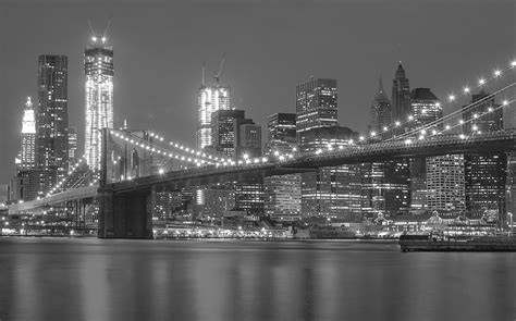 Black And White City Landmark Lights Hd City