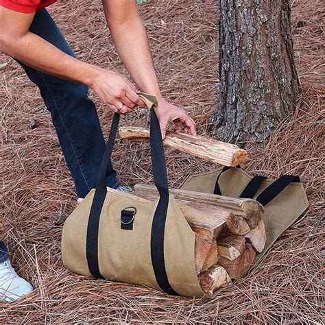 Log Carrier Wood Carrying Tool Bag Firewood Carrier For Fireplace 16oz