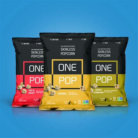 ONE Pop Snacks Package Design. ONE Pop is snack food in need of a snack ...