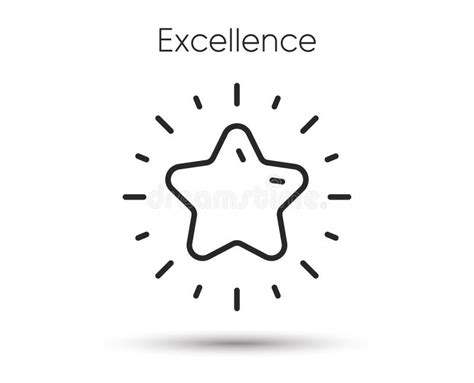 Star Line Icon Winner Award Sign Excellence Or Success Symbol Vector