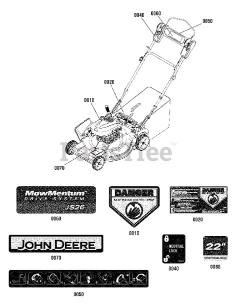 John Deere Js26 7800807 John Deere 22 Walk Behind Mower 2011
