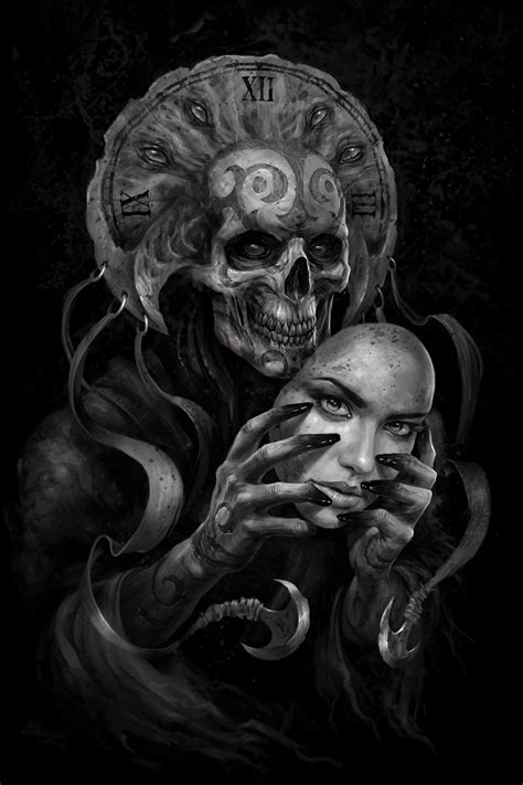 Drawing Fantasy Art Skull Skull Face Death Mask Face Mask