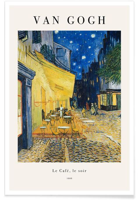 Van Gogh Terraza De Caf Por La Noche P Ster Juniqe