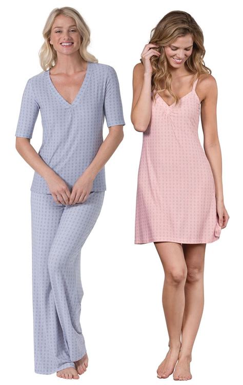 Blue Naturally Nude Pjs And Pink Naturally Nude Chemise