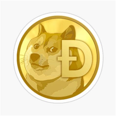 Dogecoin Logo Sticker For Sale By Danroo Redbubble