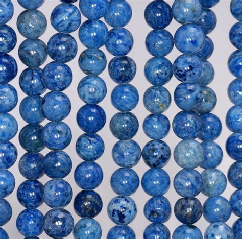 8mm Blue Jasper Gemstone Blue Round 8mm Loose Beads 15 Inch Etsy