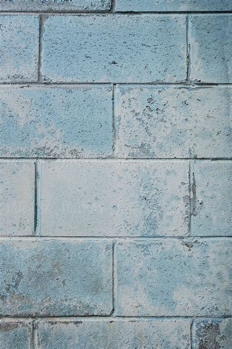 Blue Cinder Block Wall By Suzanne Clements Stocksy United