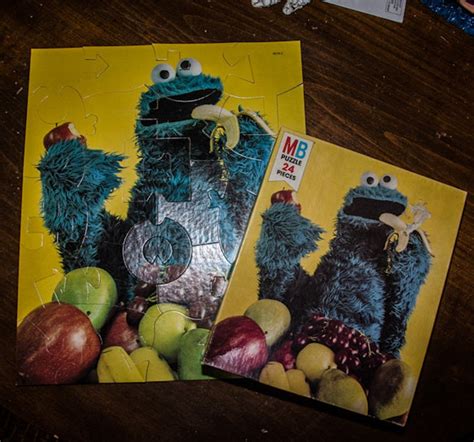 Vintage 1976 Cookie Monster Sesame Street Puzzle Etsy