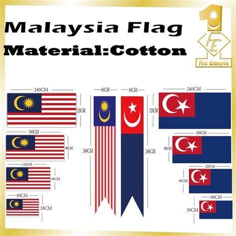 Ready Stock Malaysia Flag Bendera Malaysia Cotton Ready Stock