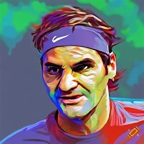 Drawing Of Roger Federer On Craiyon