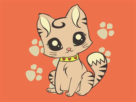 46 Cute Cartoon Cat Wallpapers Wallpapersafari