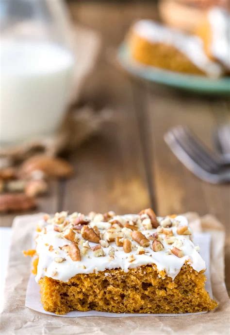 Pumpkin Spice Cake Bars I Heart Eating