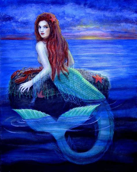 Mermaid S Dinner Painting By Sue Halstenberg Pixels