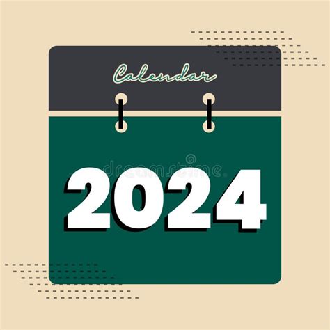 2024 Calendar Page Design. 2024 Calendar Cover Page Design Stock Vector - Illustration of