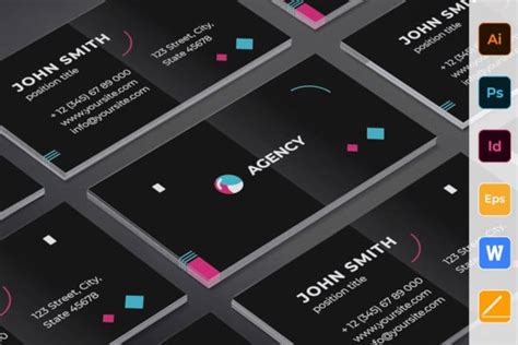 18 Agency Business Card Templates Word Psd Indesign