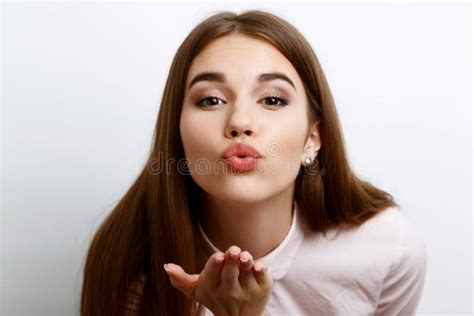 Beautiful Girl Expresses Different Emotions Stock Image Image Of Care