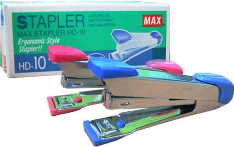 Compatible staples are listed under recommended refills/parts. MAX HD-10 STAPLER | Desktop Stationery | Horme Singapore