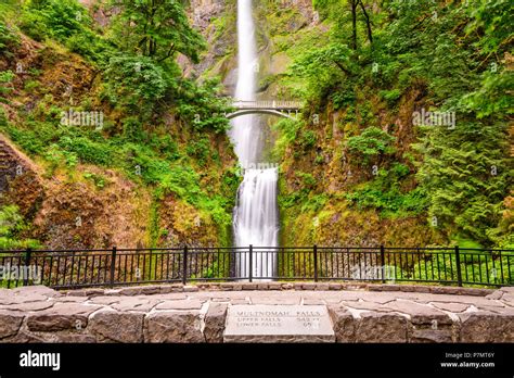 Multnomah Falls Oregon Usa Located In The Columbia River Gorge Stock