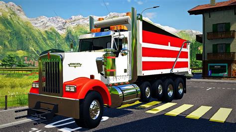 Kenworth W900 Dump Truck Pack V10 Truck Farming Simulator 2022 19 Mod