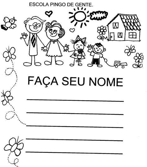 Ficha Do Nome Educação Infantil Para Imprimir MODISEDU