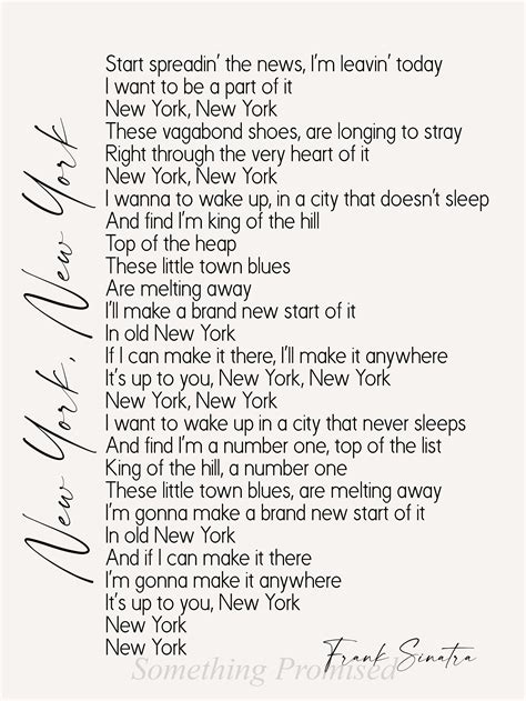 New York New York Song Lyrics Metal Print Reclaimed Wood Etsy Uk