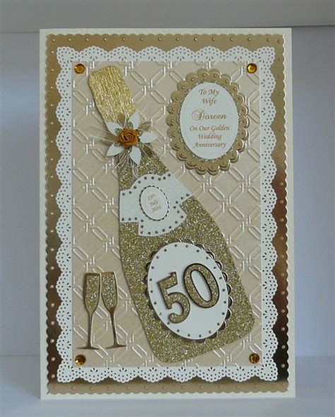 50th Golden Wedding Anniversary Card For Etsy