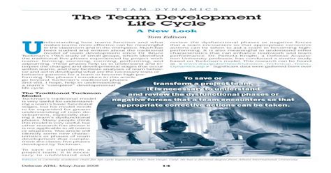 team dynamics the team development life cycle wisdom of teams creating the high performance or