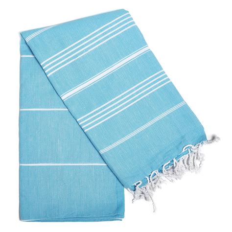 Cotton Turkish Peshtemal Towel Turquoise Lavorist