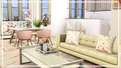 The Sims 4 Girly Apartment Speed Build Youtube