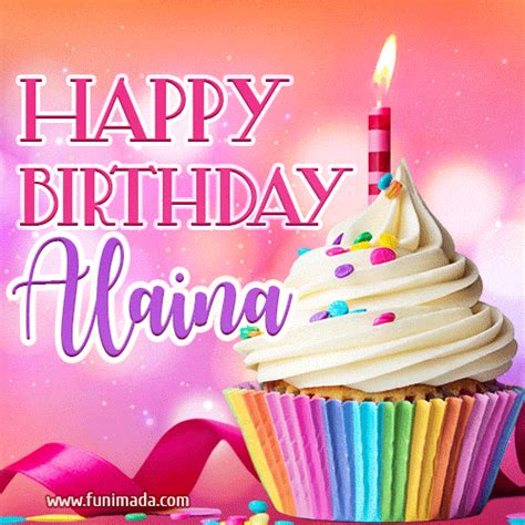 happy birthday alaina lovely animated