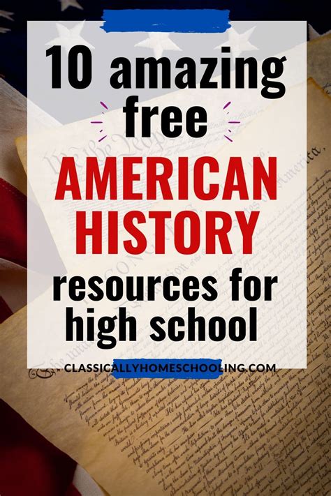 check out these amazing free american history resources to help you homeschool high school