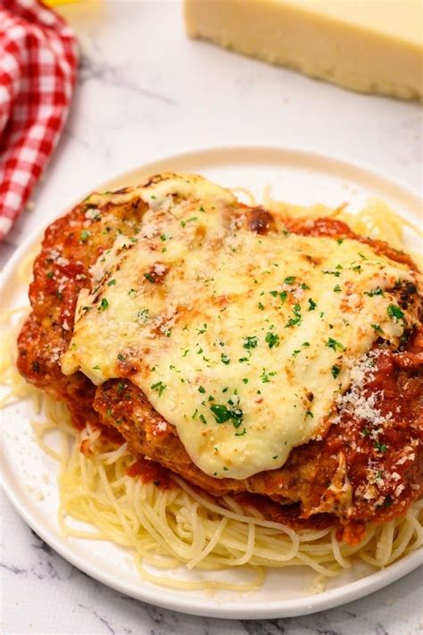 Remove chicken pieces as they reach their target temperature, and transfer to a second. Best baked chicken parmesan recipe image by Krista ...