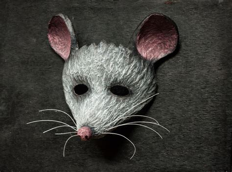 Grey Mouse Mask Animal Mask Festival Party Mask Fancy Dress Woodland