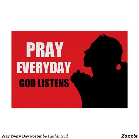 Pray Every Day Poster Zazzle In 2022 Religion Poster Jesus Prints