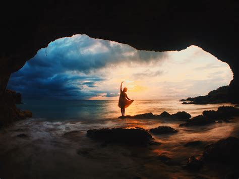 Girl Nature Cave 4k Hd Nature 4k Wallpapers Images Backgrounds Photos And Pictures