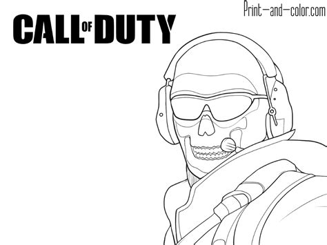 Call Of Duty Coloring Pages Print And