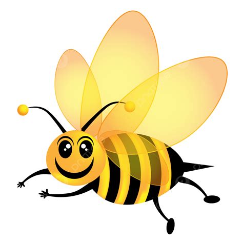 cute honey bee clipart vector honey bee with smile face icon honey bee clipart honey bee
