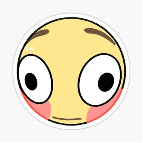 Cursed Emoji Bonk Embarrassed Sticker By Lillistickies Redbubble