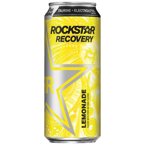 Rockstar Energy Drink Recovery Lemonade 16oz Cans 12 Pack Packaging