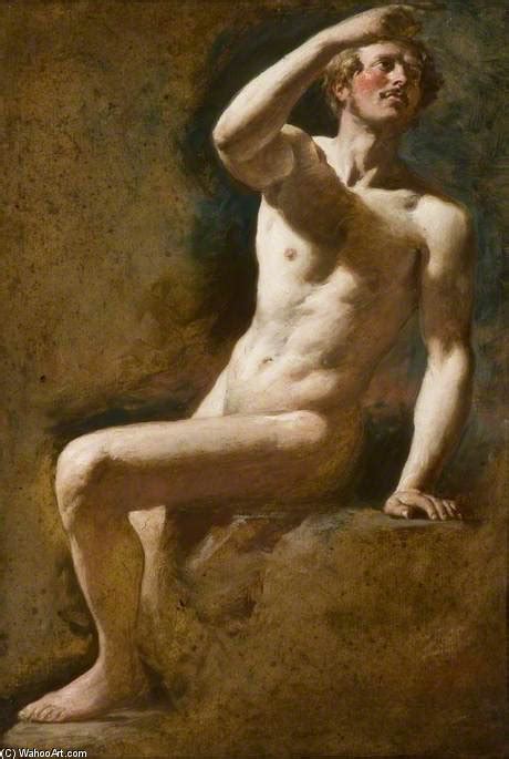 Study Of A Male Nude By William Etty 1787 1849 United Kingdom