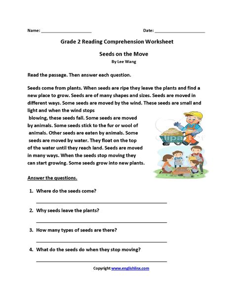 2nd Grade Reading Activities Worksheet