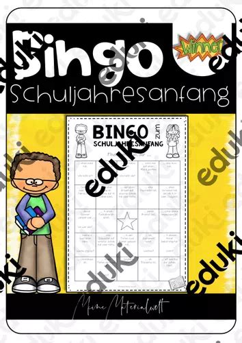 kennenlern bingo zum schuljahresanfang schulstart kennenlernen unterrichtsmaterial im fach