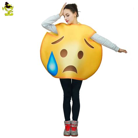 Unisex Funny Emoji Costumes Face Series Jumpsuit Cartoon Cosplay Emoji