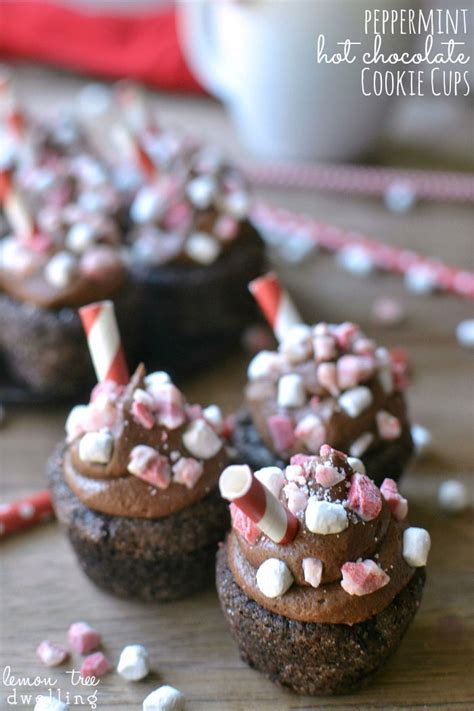 Gluten Free Peppermint Hot Chocolate Cookie Cups Hot Chocolate